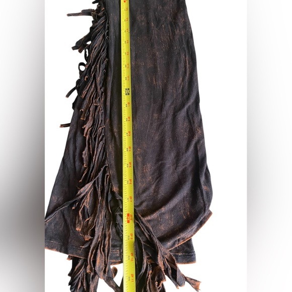 Rock Wangler ,Brown Sleeveless Fringe Dress with Studded Design - Picture 7 of 7